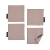 Style Decor W3003520 Coaster Reversible Fashionable Cloth Set of 4 Washable Nordic Plain Ox/Sand Beige