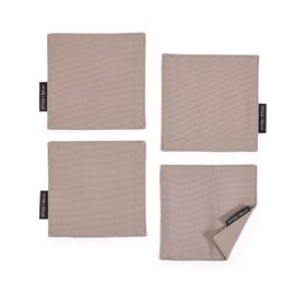 Style Decor W3003520 Coaster Reversible Fashionable Cloth Set of 4 Washable Nordic Plain Ox/Sand Beige