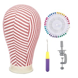 Polystyrene Head Male Mannequin Head, 50 cm Professional Wig Head Model Head Mannequin Head for Headphones, Wigs, Jewellery Hats with Free Clamp and T-Needle Pins White