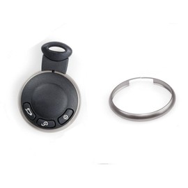 MOTO4U Alumnium Smart Key Fob Ring Rim Trim Cover Replacement for Mini R55 R56 R57 R58 R59 R60, Graphit Sliver