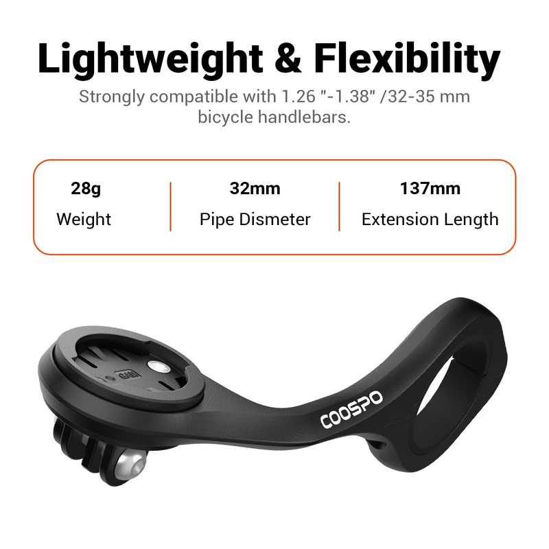 CooSpo Bike Computer Mount, Quick Release Mount for Garmin, Wahoo,