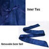 Nuofengkudu Unisex Bathrobe Satin Long Kimono Dressing Gown Lightweight Sauna