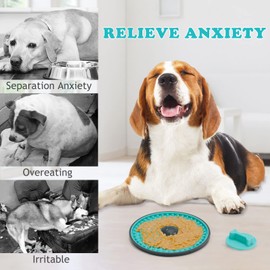 Lick Mat for Dogs, Dog Crate Lick Pads Slow Feeder, Lick Pad Crate Training Toy Crate Lick Plate,Very Suitable Peanut Butter, Treats Yogurt, Bolognese, for Boredom Relief Licking Pad