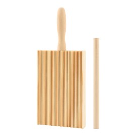 Gnocchi Board & Gnocchi Pasta Maker, Natural Beechwood Pasta Board for Perfect Homemade Pasta, Kitchen Tool Manual Wooden Stick Gift Pasta Maker DIY Handheld