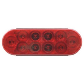 Crimp Supply Red 6" Oval LED Stop/Tail/Turn Lights (1 per pack)