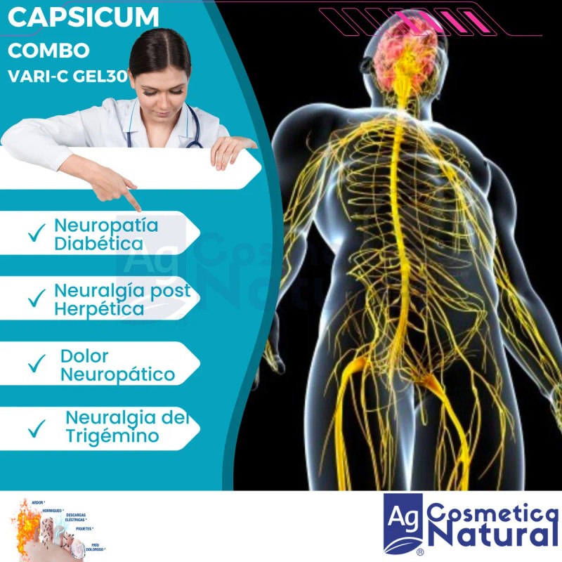 Pack 2 Cremas Neuropatia Diabetica Capsicum + Varic-gel 30gr