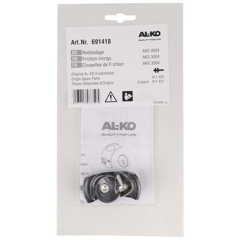 The Drive Friction Pad Set Complete Suitable for AL-KO 3004
