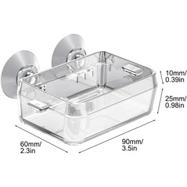 Escape Proof Reptile Feeding Box, 1Pc Anti-Escape Bowls Transparent Reptile Water Bowl with Suction Cup,Anti-Escape Worm Water Dish with Suction Cup