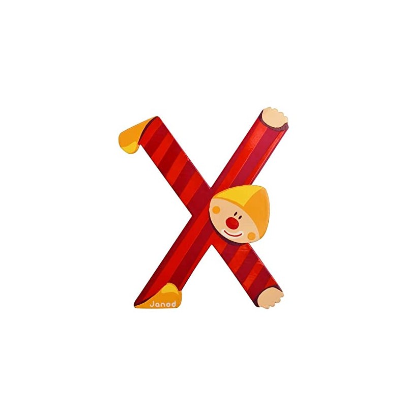 Janod Clown 04565 Letter X (Pack of 6)