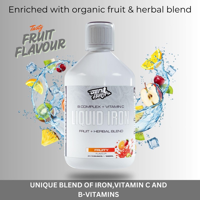 GENE BLAST Gene Blast Liquid Iron Complex w/Added B-Complex, Vitamin