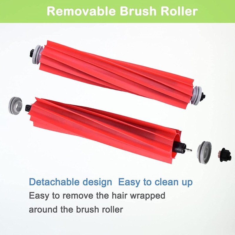 3 Pack Replacement Rubber Main Brush for Roborock S7 Max