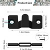 24 Pack Flush Mount Brackets 1.7in x 0.75in Black Stainless