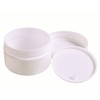 2oz New Empty White Plastic Jar with Dome Lid Cosmetic