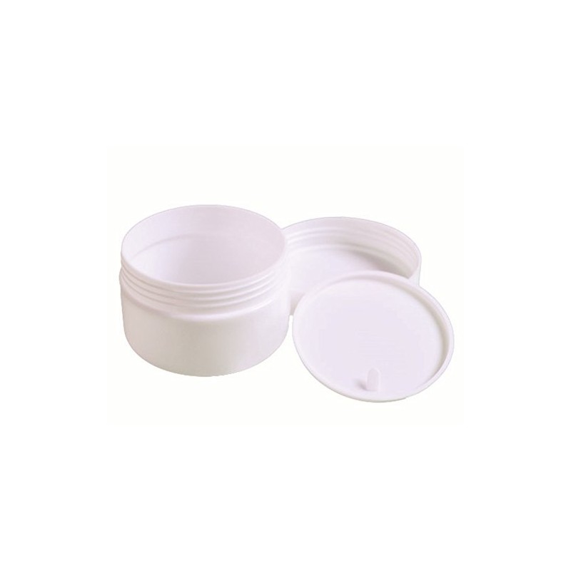 2oz New Empty White Plastic Jar with Dome Lid Cosmetic
