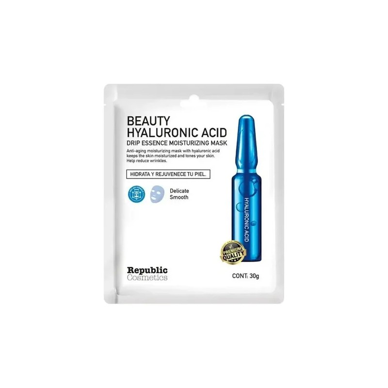 Pack3 Mascarilla Facial Republic Cosmetics Ácido Hialurónico