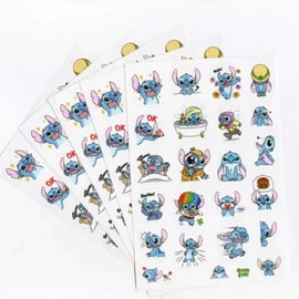 Fashion Yo 120pcs 6 Sheets Kids Toddlers Stitch Stickers Party Bag Fillers Boys Girls Teachers as Reward Craft Scrapbooking in Box Gift Set (Stitch)