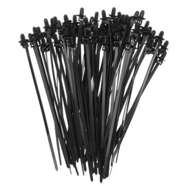 sourcing map 40pcs Push Mount Cable Zip Tie 8.3" x 0.18" Nylon Self Locking Cable Strap Thread Style Heavy Duty Snap in Cable Zip Ties for Household Electronic Auto Industry