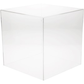 Plymor Clear Acrylic Display Case with No Base, 13" x 13" x 13"