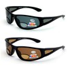 V.W.E. 2 Pairs Men Polarized fly fishing sunglasses with magnification