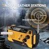 Hand Crank Emergency Radio NOAA Weather Radio 7400mWh Battery Operated