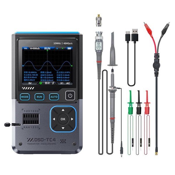 Nicear DSO-TC4 three-in-one oscilloscope, transistor detector, signal generator, suitable for