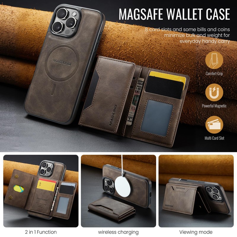 XYAJUANG Compatible with Iphone16 Pro Max，The 2 in 1 Detachable