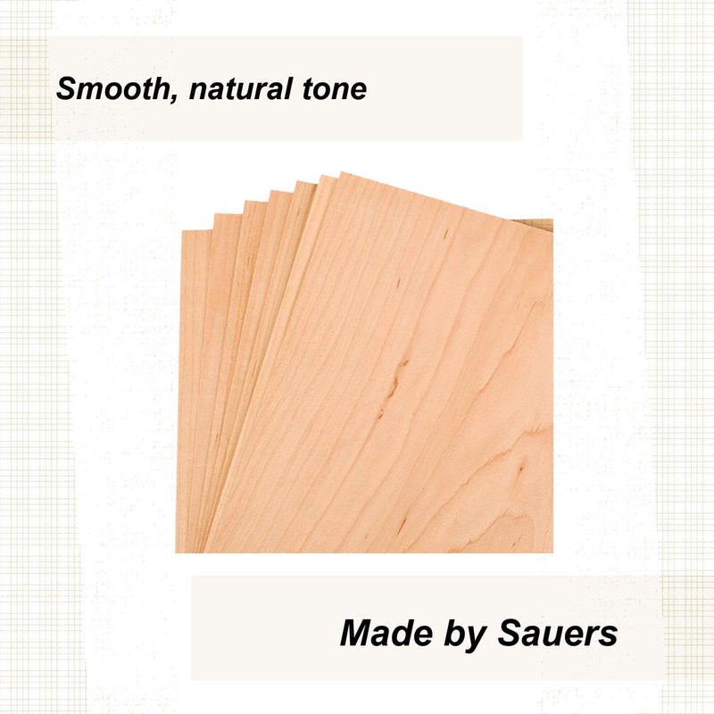Maple Veneer 8" X 8", 7-Piece