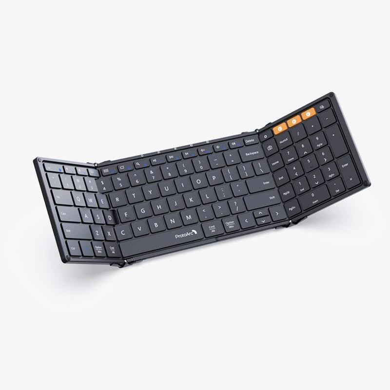ProtoArc XK01 Tri-Fold Bluetooth Keyboard, Wireless Portable Foldable Keyboard with