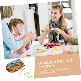 CORHAD 2pcs Vibrant Color Handcrafting Yarn Multi Function Knitting Crocheting Material for DIY Projects for Scarf Dolls Bags and Accessories