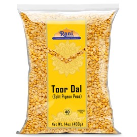 Rani Toor Dal (Split Pigeon Peas) 14oz (400g) ~ All Natural | Gluten Friendly | NON-GMO | Kosher | Vegan | Indian Origin