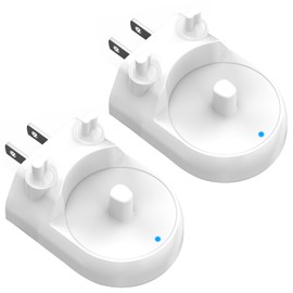 2-Pack Charger for Oral-B Electric Toothbrush, Compatible with Oral-B io4/io5/io6, Genius 8000/9000, Pro 1000/2000/3000/5000, 3709/3728/3756 | Direct Plug-in Waterproof Outlet Charger