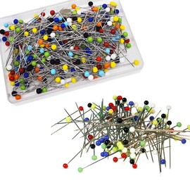 38mm Glass Headed Dress Making Straight Pins for Sewing, Quilting, Crafting, Tailoring - Pack of 100