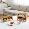 DOUKE Wooden Tea Bag Organizer – 2-Tier Stackable Tea Box