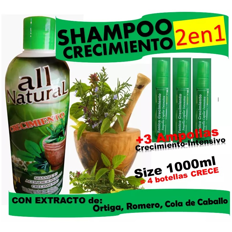 All Natural A. MAX HAIR GROWTH SHAMPOO 1 Lt +