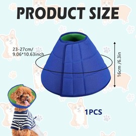 Dog Cone, Recovery Collar for Dogs Adjustable Breathable Dog Medical Collar Anti-Bite/Lick Protection Neck Cone