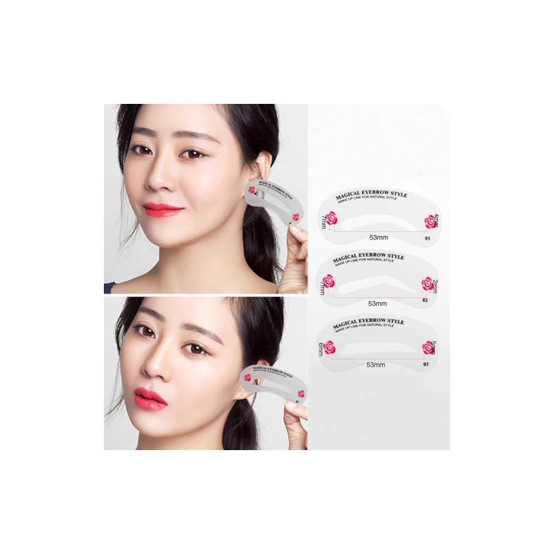 Reusable Eyebrow Stencil Kit for Brow Shaping, Beginner Friendly Makeup