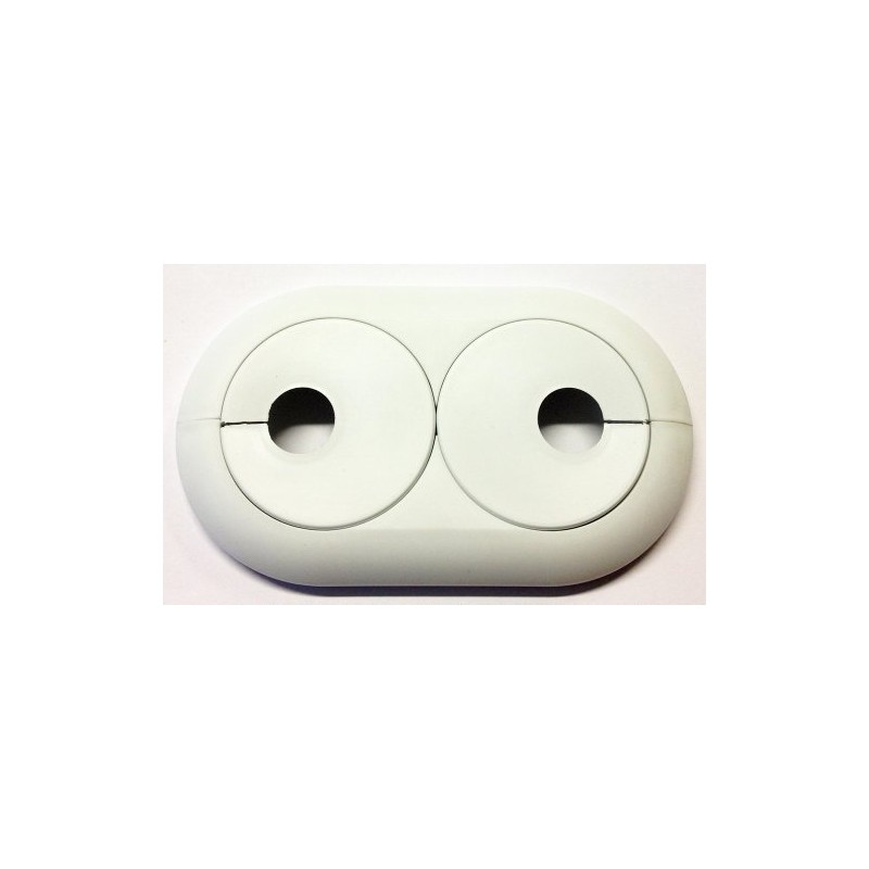 Double rosette for pipes with external diameter 14, 15, 16,