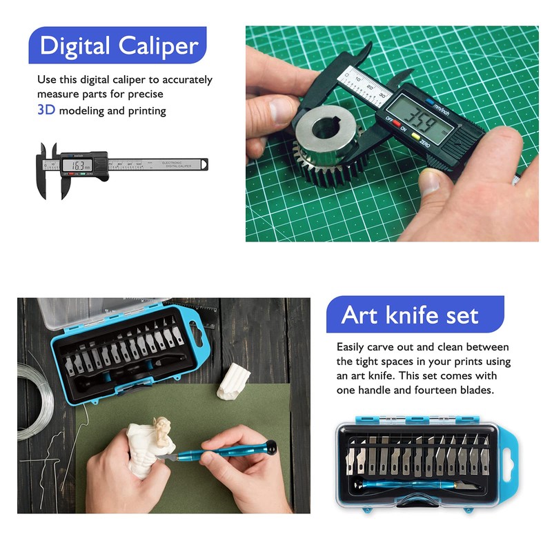 YEETIN 45 Pieces 3D Printer Tools Kit, 3D Printing Accessory
