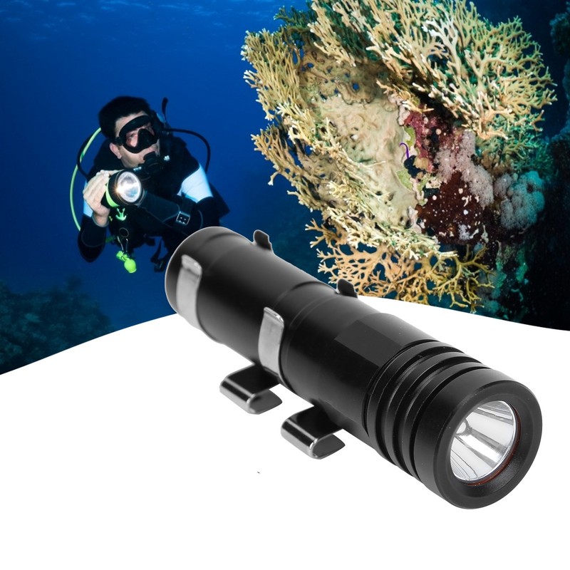 Mini Diving Light 200M Waterproof Underwater LED Flashlight Camping Lantern