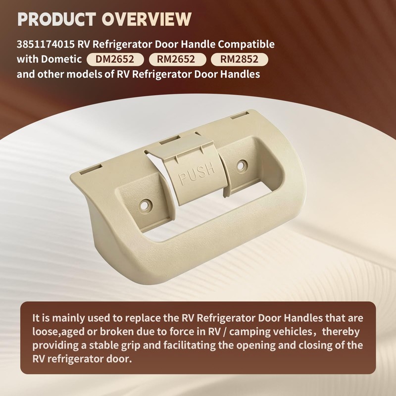 QJPT 2 Pack 3851174015 RV Refrigerator Door Handle Compatible with