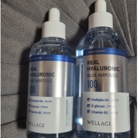 Wellage Real Hyaluronic Blue 100 Ampoule 100ml + 75ml / 웰라쥬 리얼 히알루로닉 블루 100앰플 100ml + 75ml