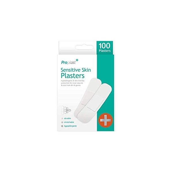 ProPlast - Hypoallergenic Sensitive Skin Plasters - Pack of 100