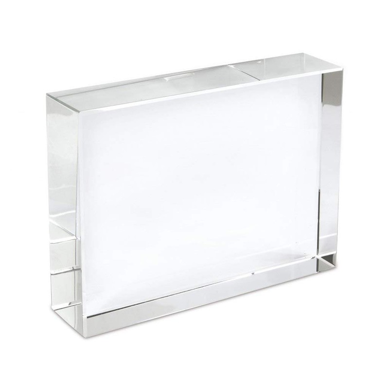 Varotto & Co. EL35384 cm Rectangular Paperweight Crystal 8 x