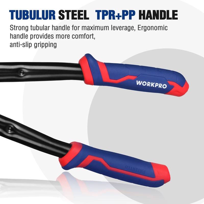 WORKPRO 18" Bolt Cutter, Chrome Molybdenum Steel Blade, Heavy Duty