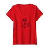 Women's Dickbutt Meme Shirt V-Neck T-Shirt, red