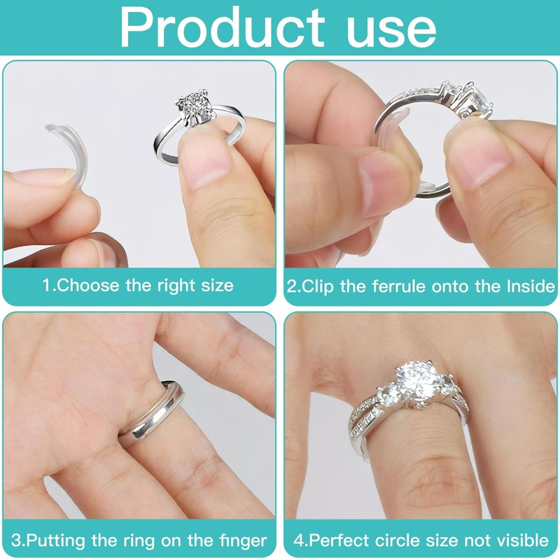 Xrten Pack of 16 Ring Size Adjusters for Loose Rings,