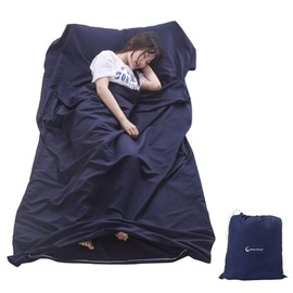 CYCLETRACK Inner Sheets, Sleeping Sheet, Sleeping Bag, Envelope Type, Lightweight, 82.7 x 45.3 inches (210 x 115 cm), Comfortable to the Touch, For Travel, Trains, Hotels, Sleeping in Cars, Camping,