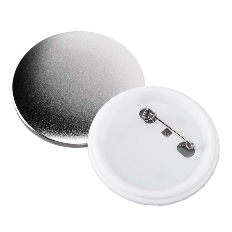 100Pcs Badge Back Cover Tinplate Plastic Base Avoid Rust Firm