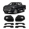 sportuli Black Vehicle Side View Mirror Covers Caps + Door