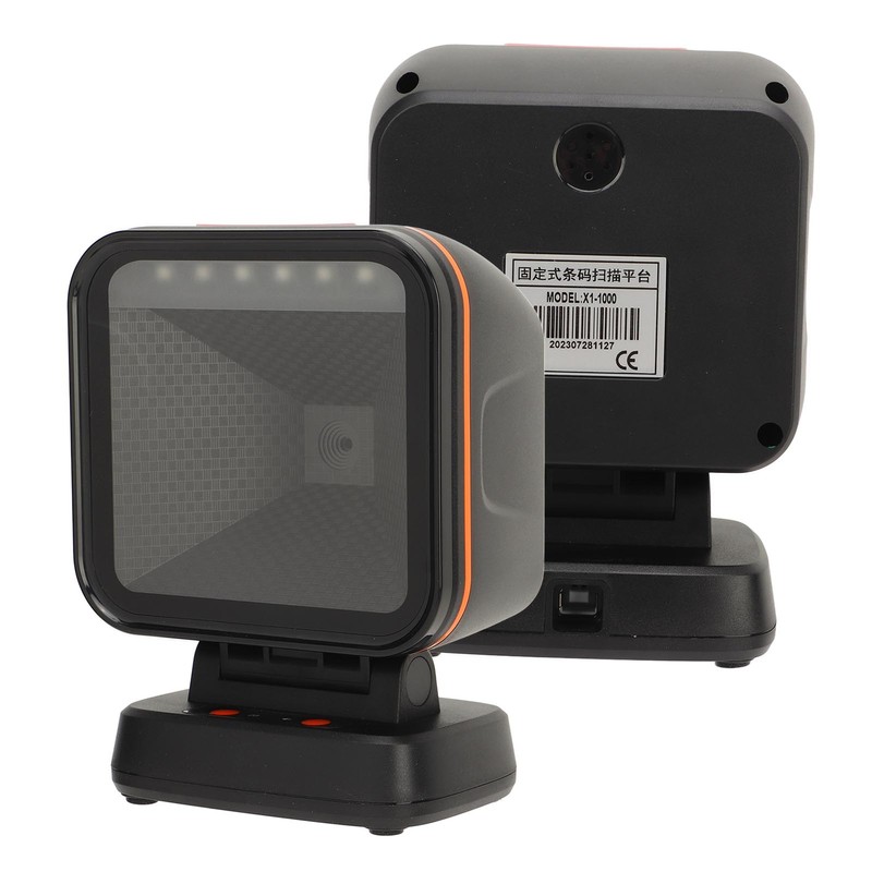 Desktop Barcode Scanner High Scanning Speed Large Window 1D 2D